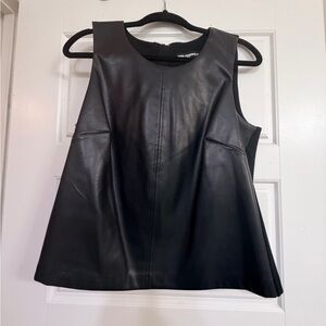 Karl Lagerfeld Black Leather Apparel
